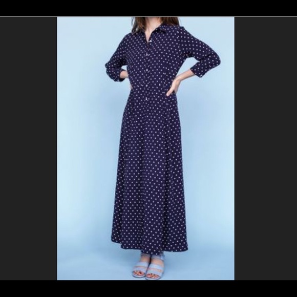 Sonnet James Dresses & Skirts - Sonnet James Dress — Large Navy Polka Dot
